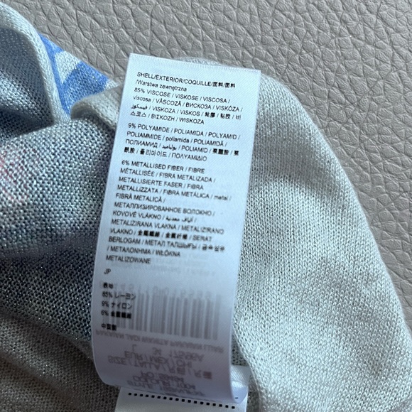 NWT - Desigual Women’s Sheer Mesh V Neck Sequin Metallic Knit Sweater - Size L - Picture 11 of 12